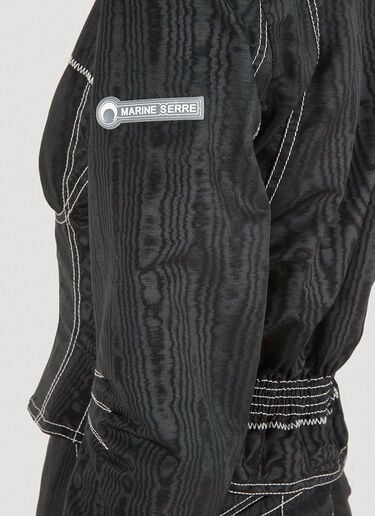 Marine Serre Contast Stitching Racing Jacket Black mrs0252005