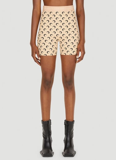 All Over Moon Shorts Marine Serre All Over Moon Shorts Beige mrs0252032
