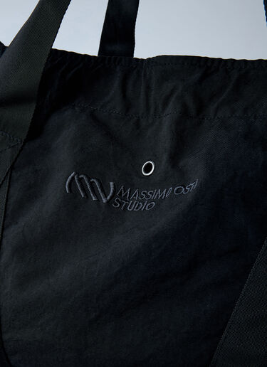 Logo Motif Tote Bag Massimo Osti Studio Logo Motif Tote Bag Black mso0162001