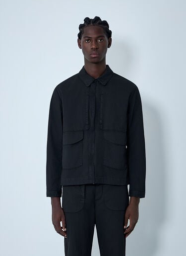 Massimo Osti Studio Gabardine Overshirt Black mso0162003