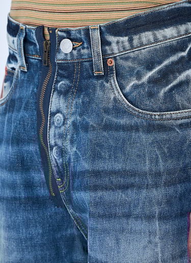 Zip-Up Jean Shorts Martine Rose Zip-Up Jean Shorts Blue mtr0159004