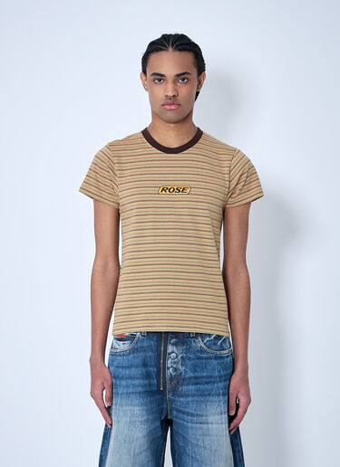 Martine Rose 로고 모티프 슈렁큰 티셔츠 브라운 mtr0159010