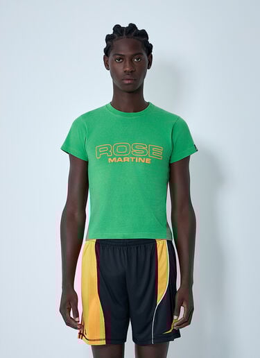Logo Motif T-Shirt Martine Rose Logo Motif T-Shirt Green mtr0162001