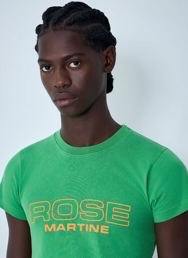 Logo Motif T-Shirt Martine Rose Logo Motif T-Shirt Green mtr0162001