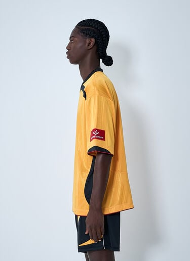 Logo Motif T-Shirt Martine Rose Logo Motif T-Shirt Yellow mtr0162002