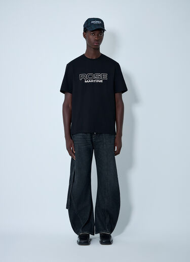 Logo Motif T-Shirt Martine Rose Logo Motif T-Shirt Black mtr0162012