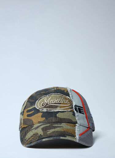 Martine Rose Logo Motif Baseball Cap Olive mtr0162014