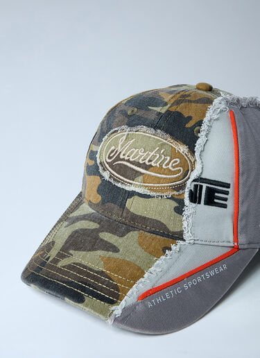 Martine Rose Logo Motif Baseball Cap Olive mtr0162014