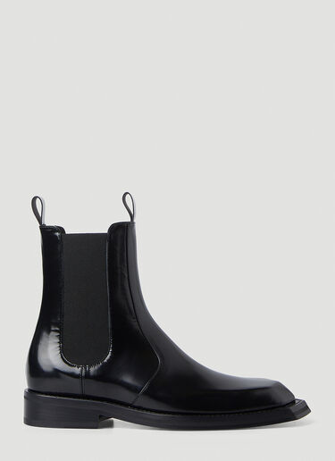Martine Rose 치즐 토 첼시 부츠 블랙 mtr0246006