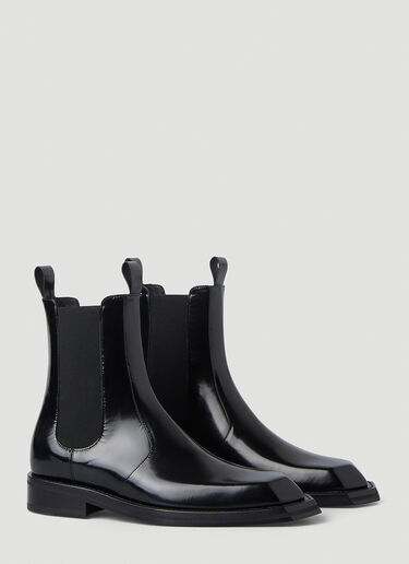 Martine Rose 치즐 토 첼시 부츠 블랙 mtr0246006