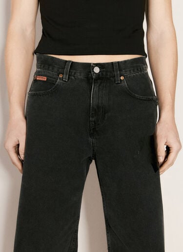 Tape Denim Shorts Martine Rose Tape Denim Shorts Black mtr0356003