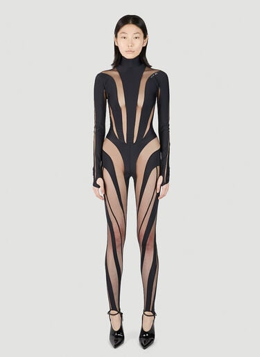 Cut Out Illusion Jumpsuit Mugler Cut Out Illusion Jumpsuit Black mug0251045