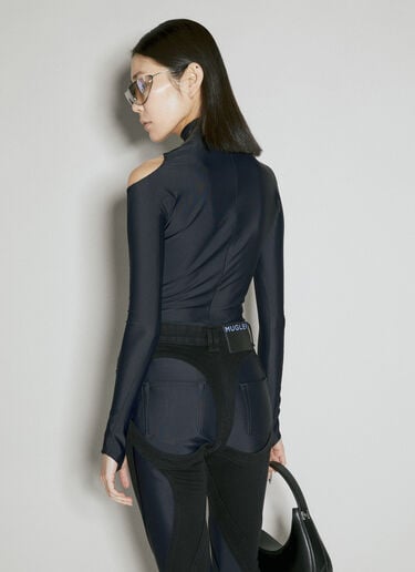 Mugler 波浪连体衣 黑 mug0254026