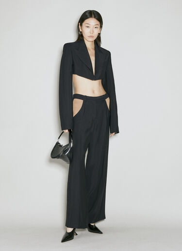 Mugler 小号 Spiral Curve 单肩包 黑 mug0254041