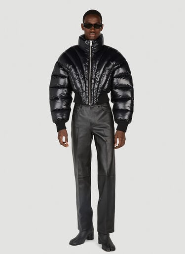 코르셋 크롭 퍼퍼 재킷 Mugler 코르셋 크롭 퍼퍼 재킷 블랙 mug0351001