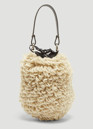 Muun Mini Castor Bouclé Bag Ecru muu0234009