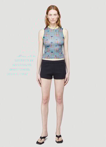 Maisie Wilen Knitted Muscle Beach Tank Top Blue mwn0244006