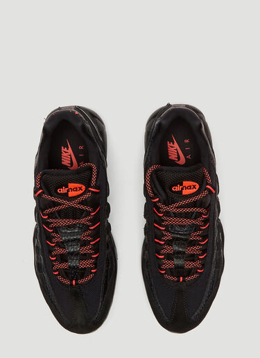Air Max 95 Leather Sneakers Nike Air Max 95 Leather Sneakers Black nik0134047