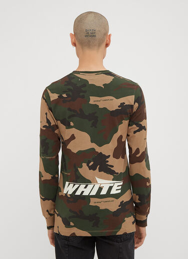 Long Sleeve Camo Print T-Shirt Off-White Long Sleeve Camo Print T-Shirt Khaki ofw0133005