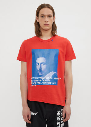 Off-White Bernini Spliced T-Shirt Red ofw0134002