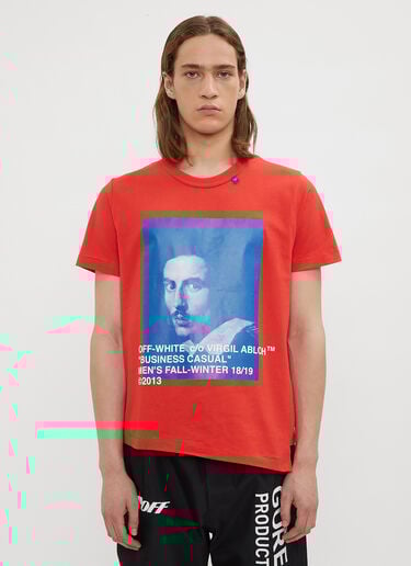 Bernini Spliced T-Shirt Off-White Bernini Spliced T-Shirt Red ofw0134002
