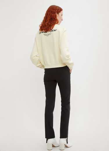 Cropped Logo Sweatshirt Off-White Cropped Logo Sweatshirt Beige ofw0233003
