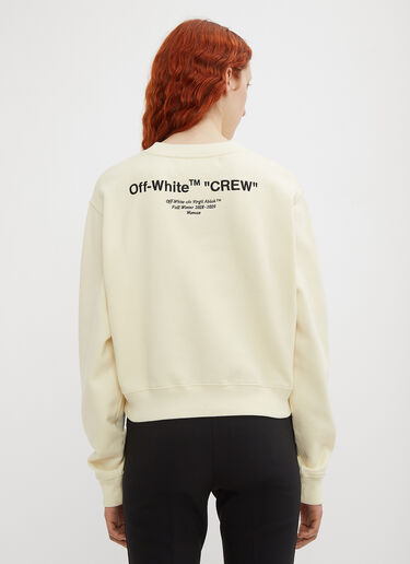 Cropped Logo Sweatshirt Off-White Cropped Logo Sweatshirt Beige ofw0233003