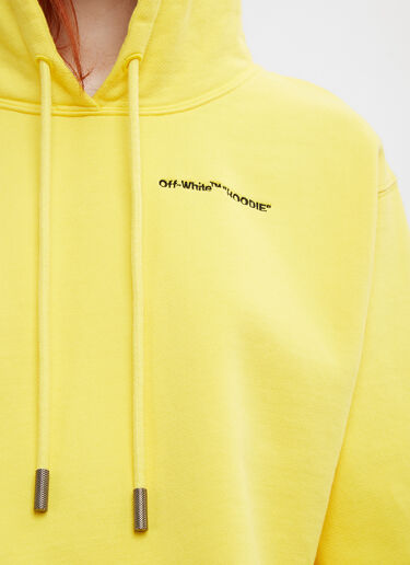 Cropped Quotes Hoodie Off-White Cropped Quotes Hoodie Yellow ofw0233005