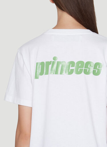 Princess Logo Print T-Shirt Off-White Princess Logo Print T-Shirt White ofw0239004