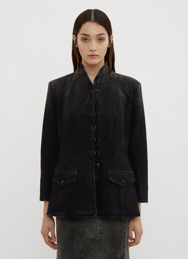 Hook and Eye Single Breasted Jacket Oliver Theyskens Hook and Eye Single Breasted Jacket Black oli0234001