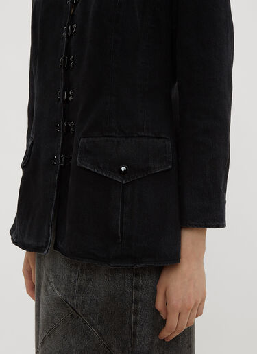 Hook and Eye Single Breasted Jacket Oliver Theyskens Hook and Eye Single Breasted Jacket Black oli0234001