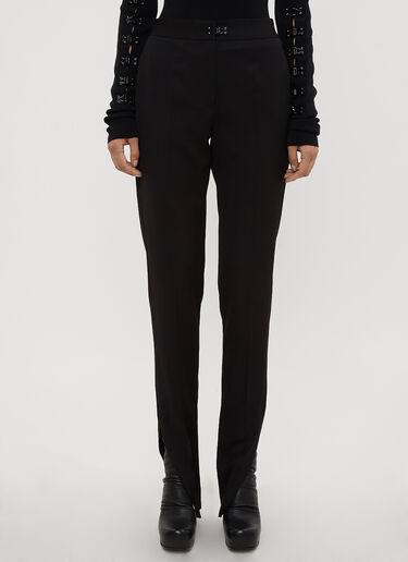Tailored Split Hem Pants Oliver Theyskens Tailored Split Hem Pants Black oli0234004