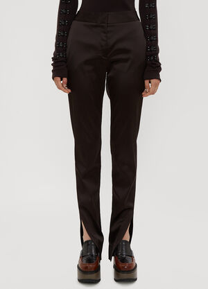 Oliver Theyskens Tailored Split Hem Pants Brown oli0234006