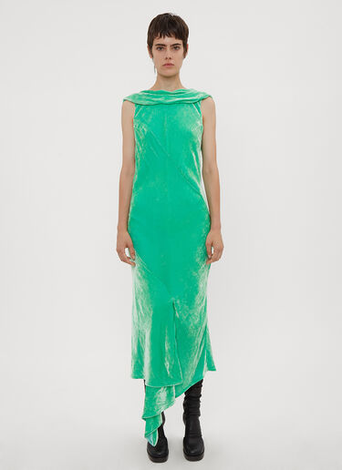 Draped Asymetric Bias Cut Dress Oliver Theyskens Draped Asymetric Bias Cut Dress Green oli0234010