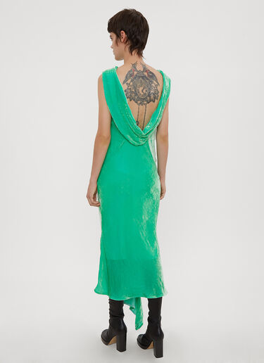 Draped Asymetric Bias Cut Dress Oliver Theyskens Draped Asymetric Bias Cut Dress Green oli0234010