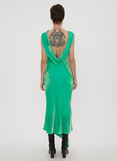 Draped Asymetric Bias Cut Dress Oliver Theyskens Draped Asymetric Bias Cut Dress Green oli0234010