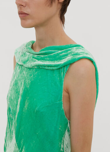 Draped Asymetric Bias Cut Dress Oliver Theyskens Draped Asymetric Bias Cut Dress Green oli0234010