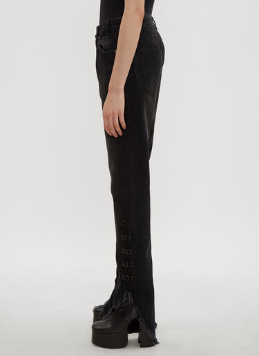 Hook and Eye Straight Leg Jeans Oliver Theyskens Hook and Eye Straight Leg Jeans Black oli0234011