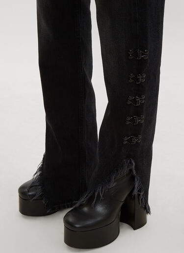 Hook and Eye Straight Leg Jeans Oliver Theyskens Hook and Eye Straight Leg Jeans Black oli0234011