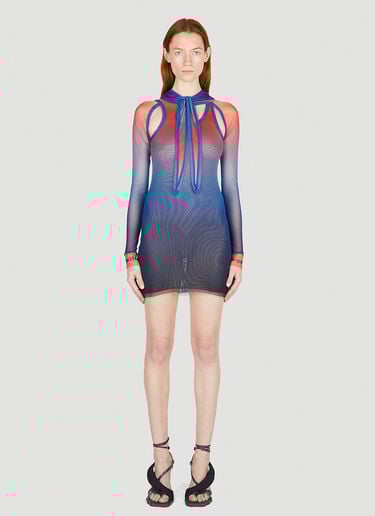 Mesh Hooded Mini Dress Ottolinger Mesh Hooded Mini Dress Blue ott0251031