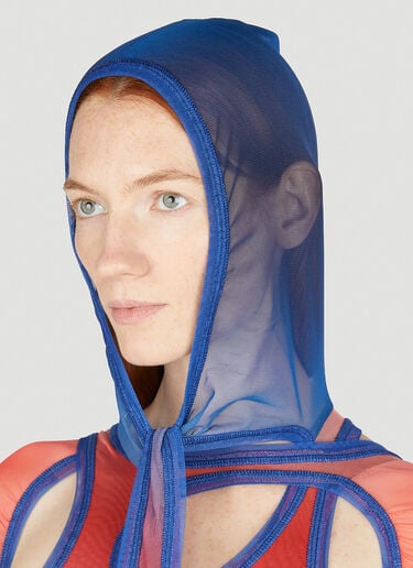 Mesh Hooded Mini Dress Ottolinger Mesh Hooded Mini Dress Blue ott0251031