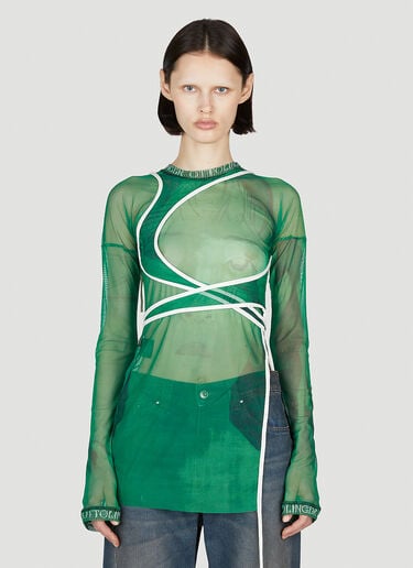 Ottolinger Mesh Wrap Top Green ott0252003