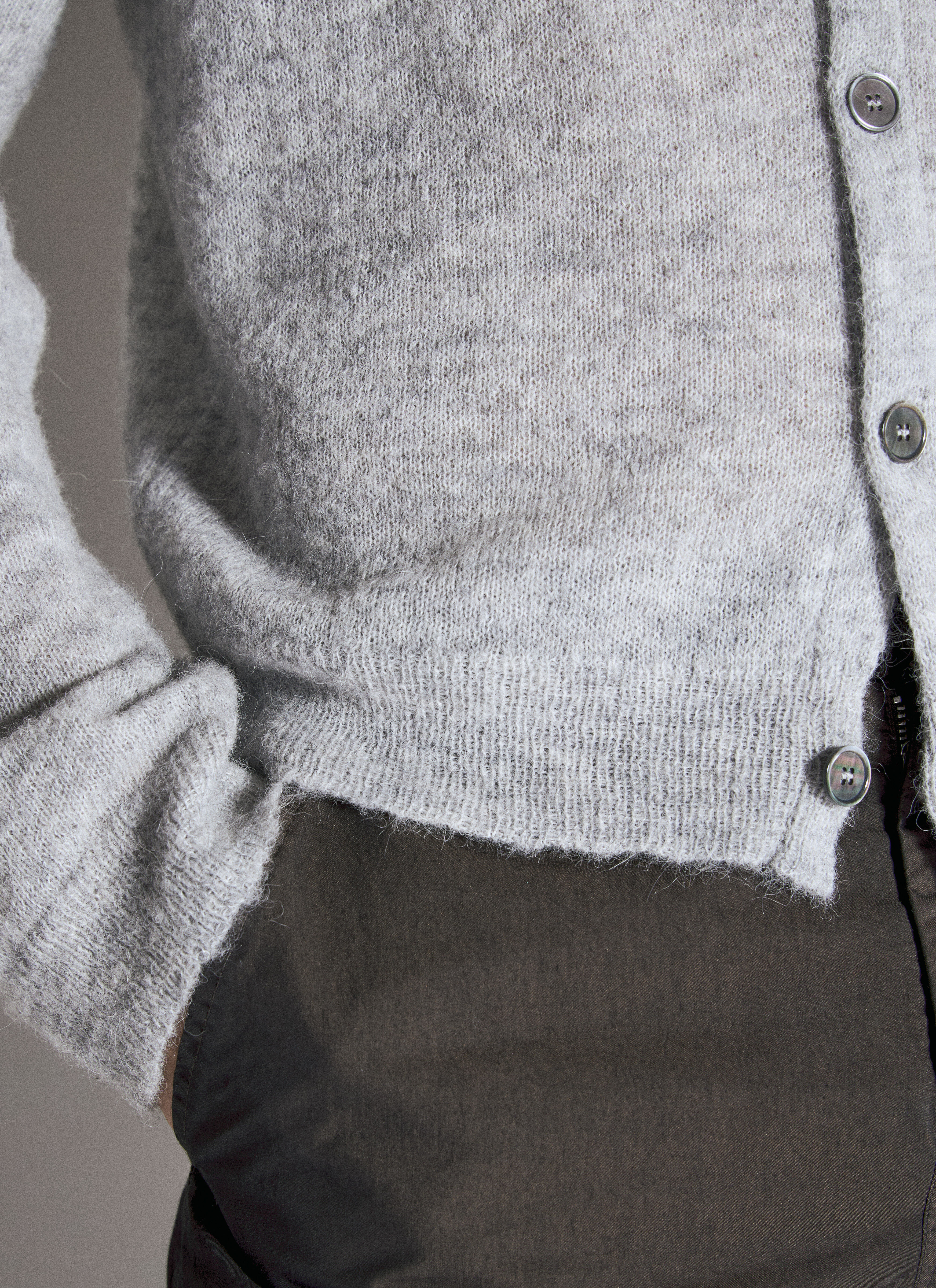 OUR LEGACY EVENING POLO 24ss グレー 48 Our Legacy Men's' Evening Polo Cardigan in Grey | LN-CC®
