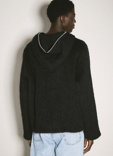 Hairy Zip-Up Hooded Cardigan Our Legacy Hairy Zip-Up Hooded Cardigan Black our0158009