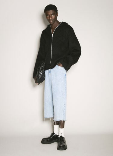 Hairy Zip-Up Hooded Cardigan Our Legacy Hairy Zip-Up Hooded Cardigan Black our0158009