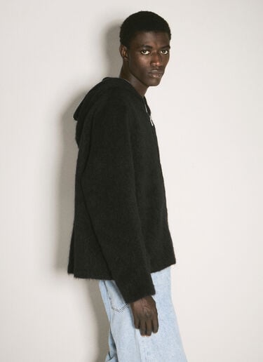 Hairy Zip-Up Hooded Cardigan Our Legacy Hairy Zip-Up Hooded Cardigan Black our0158009