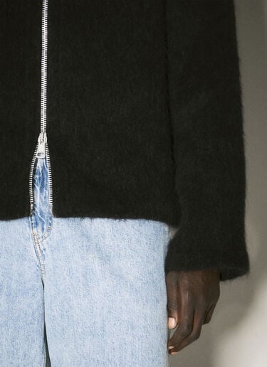 Hairy Zip-Up Hooded Cardigan Our Legacy Hairy Zip-Up Hooded Cardigan Black our0158009