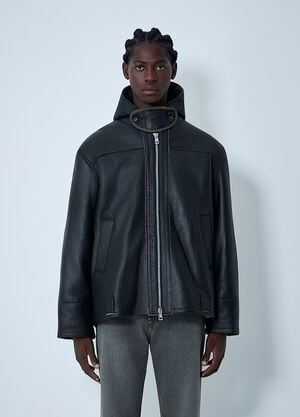 Our Legacy Leather Blizzard Jacket Black our0162002