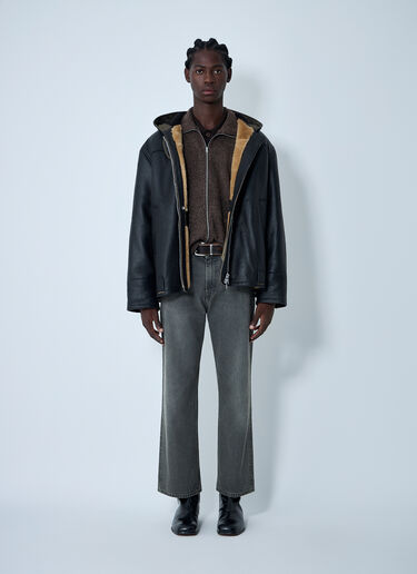 Our Legacy Leather Blizzard Jacket Black our0162002