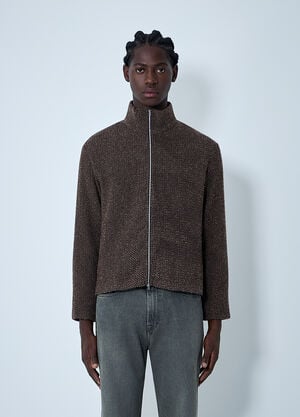 Our Legacy Knit Zip-Up Sweater Brown our0162016